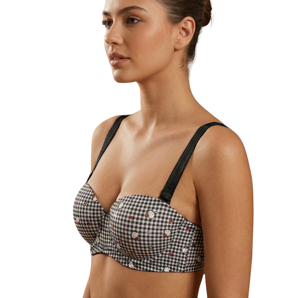 1Genazy Wear - Hello Kitty Printed Padded Bra - Comfortable Daily Wear Bra for Women