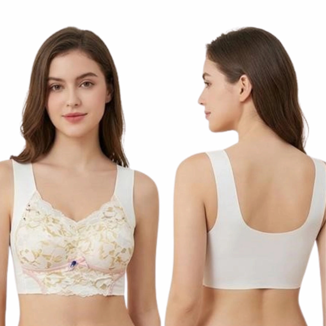 Women’s Full Coverage Floral Lace Comfort Bra – Non-Wired Soft Padded (Multi Color)