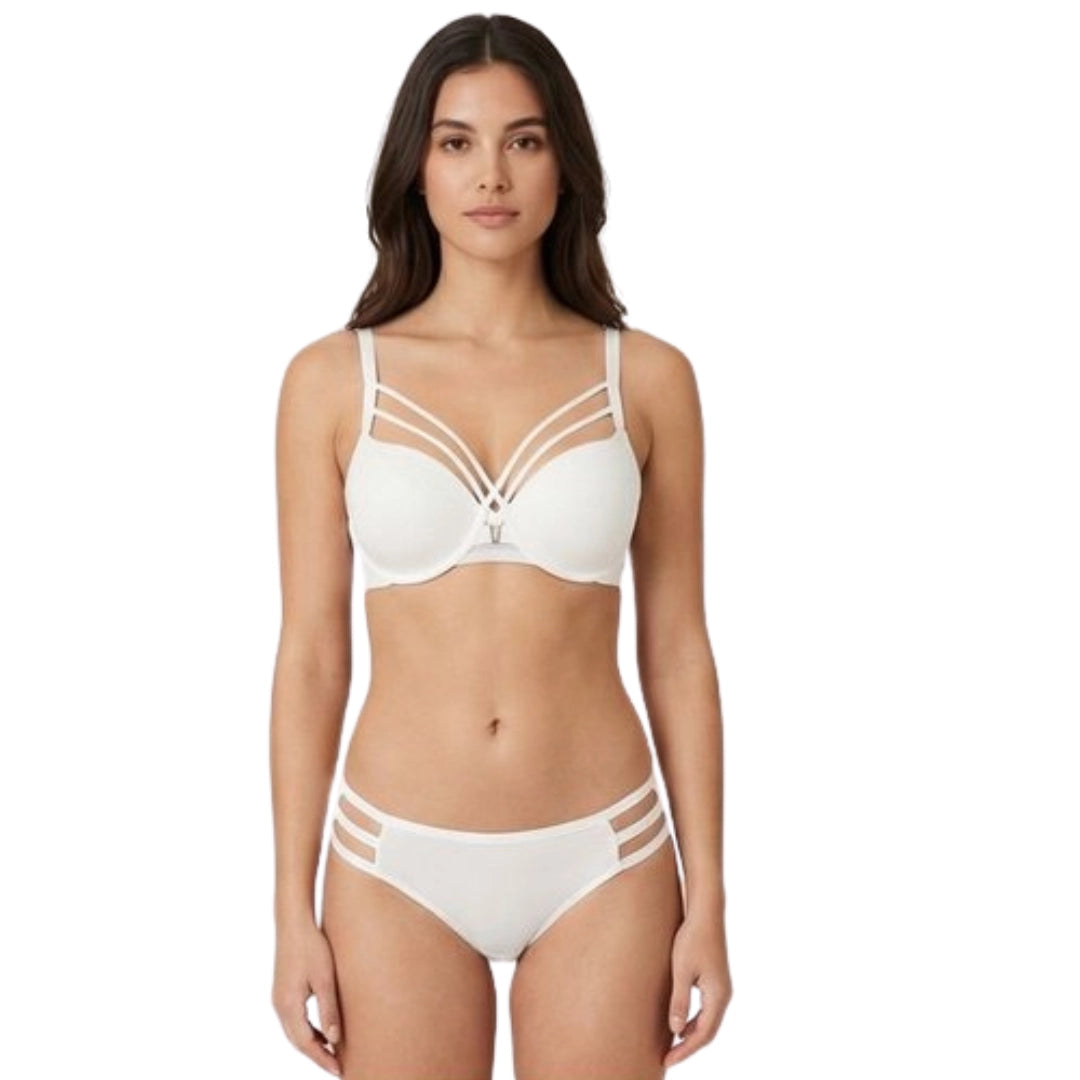 Women’s Strappy Padded Lingerie Set – Stylish Bra & Panty Set (Multiple Colors Available)