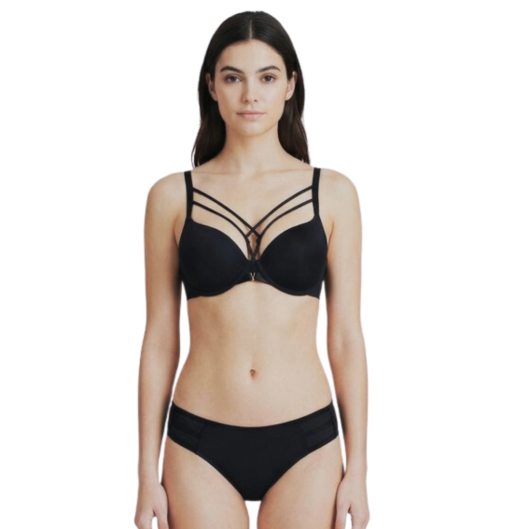 Women’s Strappy Padded Lingerie Set – Stylish Bra & Panty Set (Multiple Colors Available)