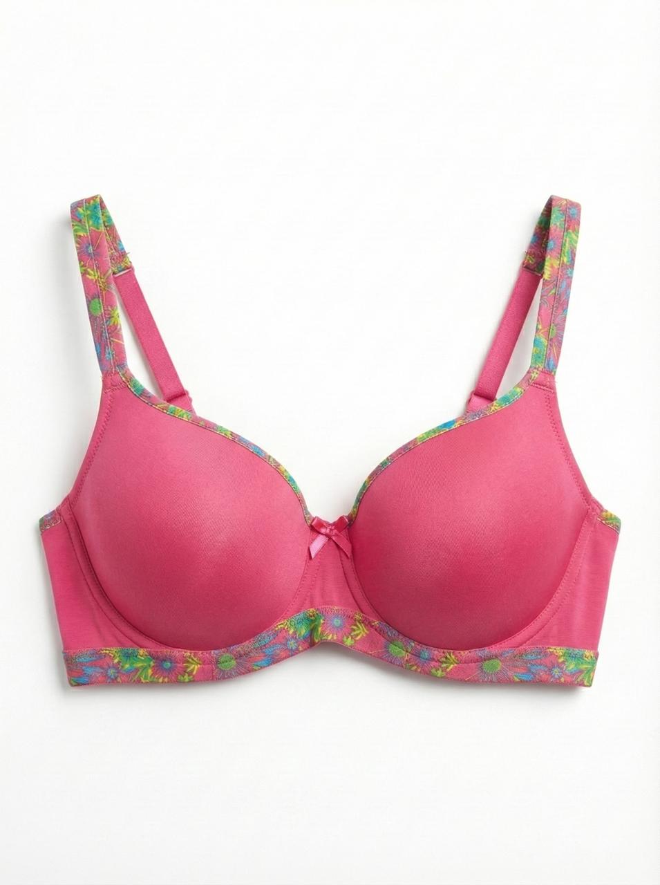 b7Floral Edge Comfort Bra – Soft Padded Everyday Support