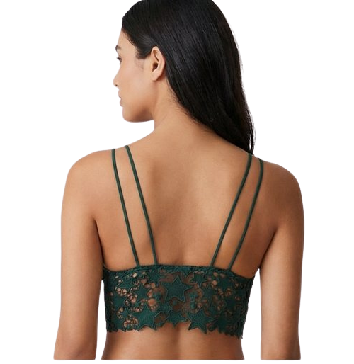 Women’s Floral Lace Bralette – Soft Padded Stylish Crop Bra (Multiple Colors Available)