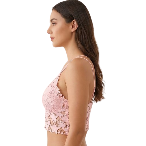 Women’s Floral Lace Bralette – Soft Padded Stylish Crop Bra (Multiple Colors Available)