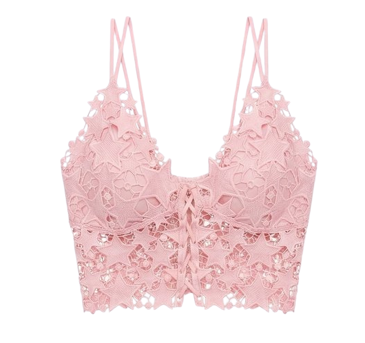 Women’s Floral Lace Bralette – Soft Padded Stylish Crop Bra (Multiple Colors Available)