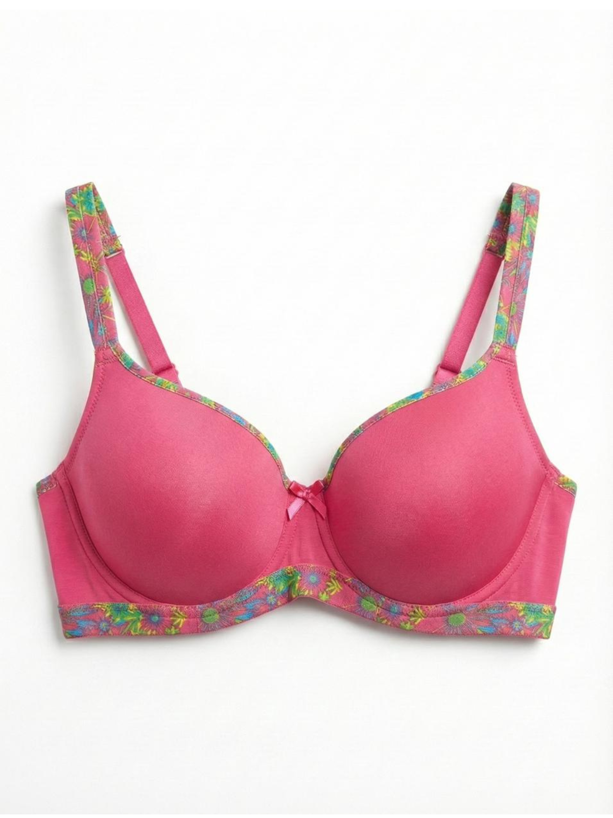 1Floral Edge Comfort Bra – Soft Padded Everyday Support