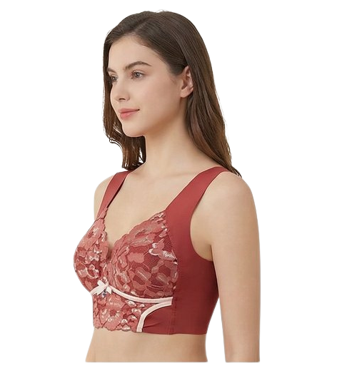 Women’s Full Coverage Floral Lace Comfort Bra – Non-Wired Soft Padded (Multi Color)